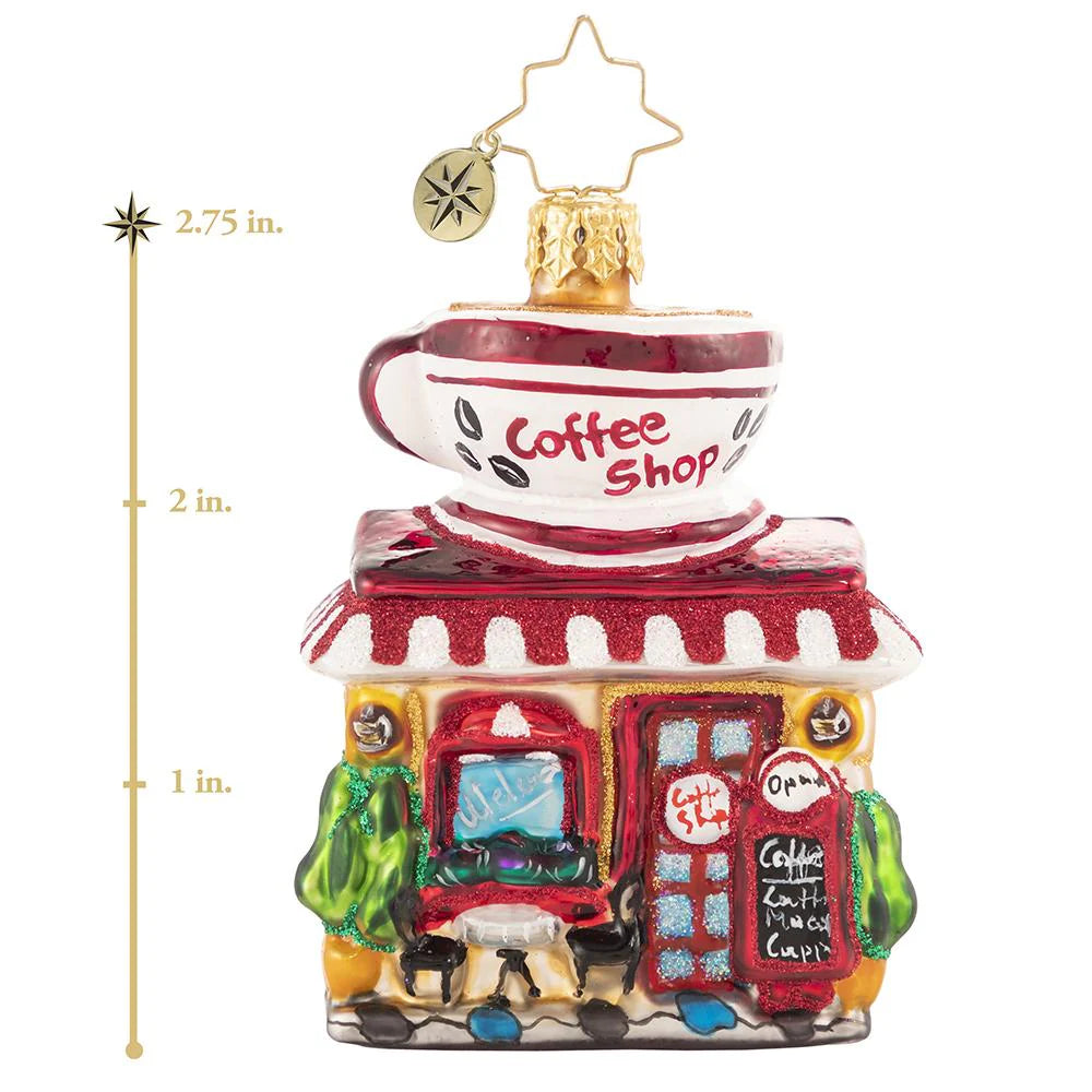 Christopher Radko Wake Up and Smell the Coffee Gem Ornament