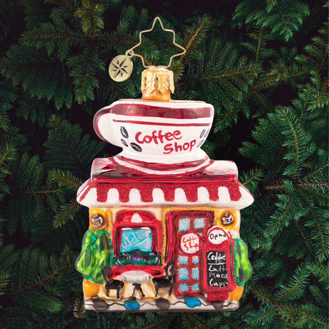 Christopher Radko Wake Up and Smell the Coffee Gem Ornament