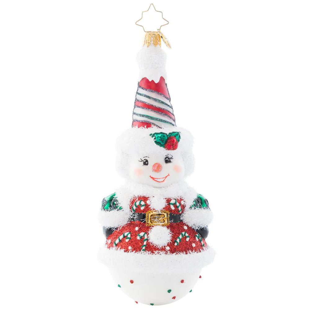 Christopher Radko Twice as Nice Snowman glass Christmas ornament