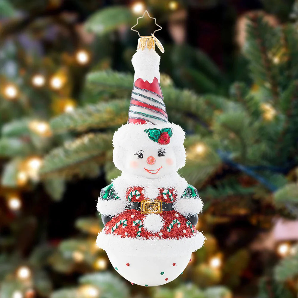 Christopher Radko Twice as Nice Snowman glass Christmas ornament