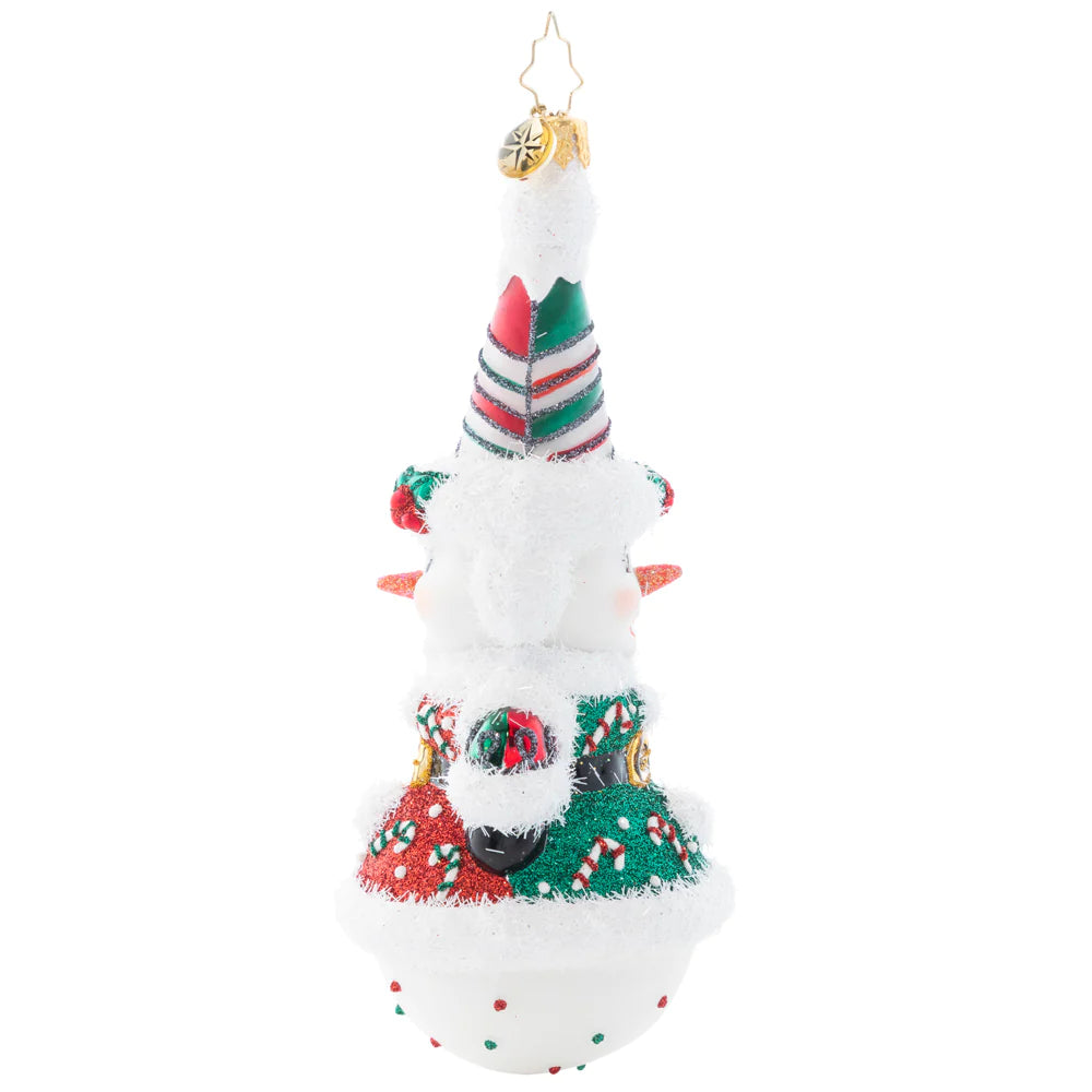 Christopher Radko Twice as Nice Snowman glass Christmas ornament