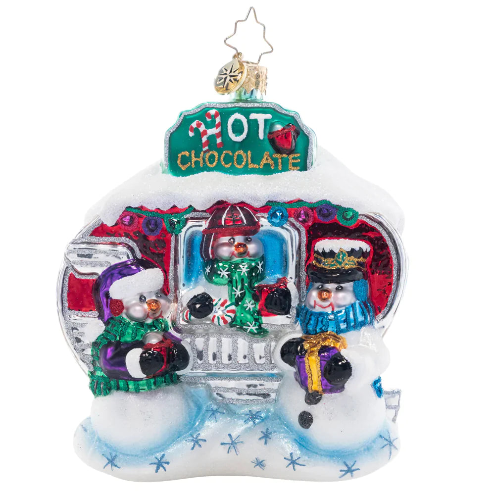 Christopher Radko Cocoa in the Snow Christmas ornament