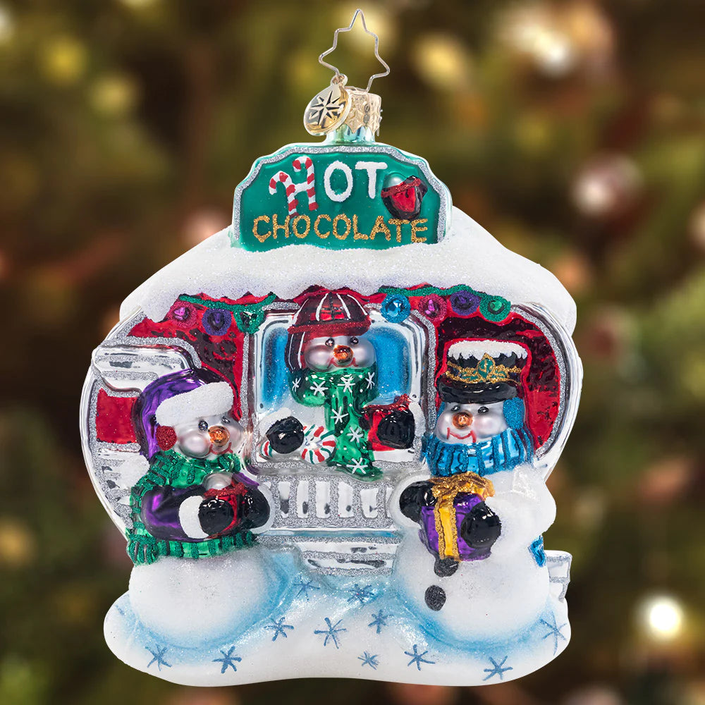 Christopher Radko Cocoa in the Snow Christmas ornament
