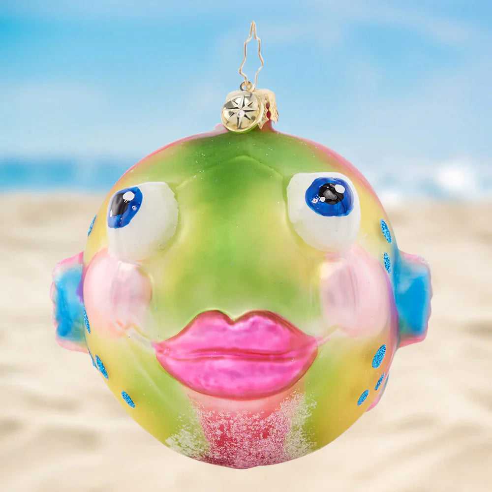 Playful Puffer Fish Ornament Christopher Radko