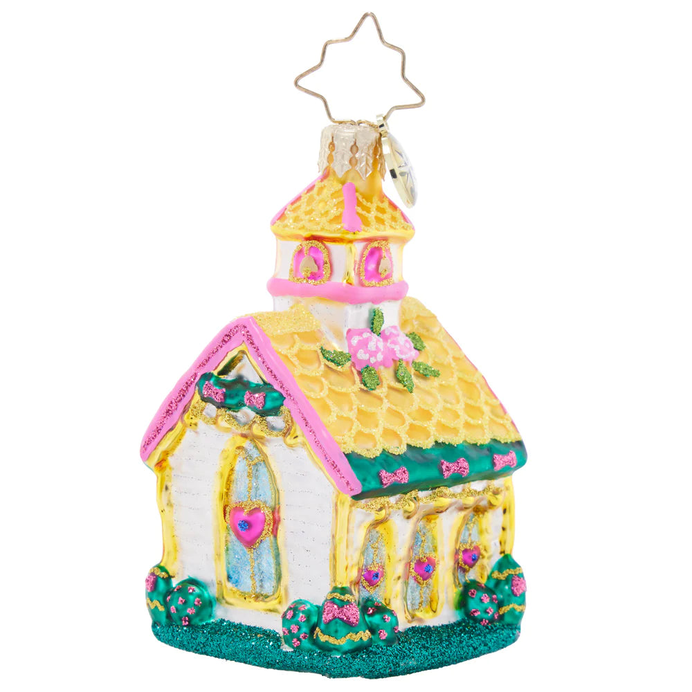 Christopher Radko Charming wedding Chapel Gem Ornament