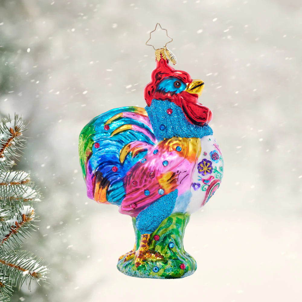 Christopher Radko Radiant Rooster Ornament