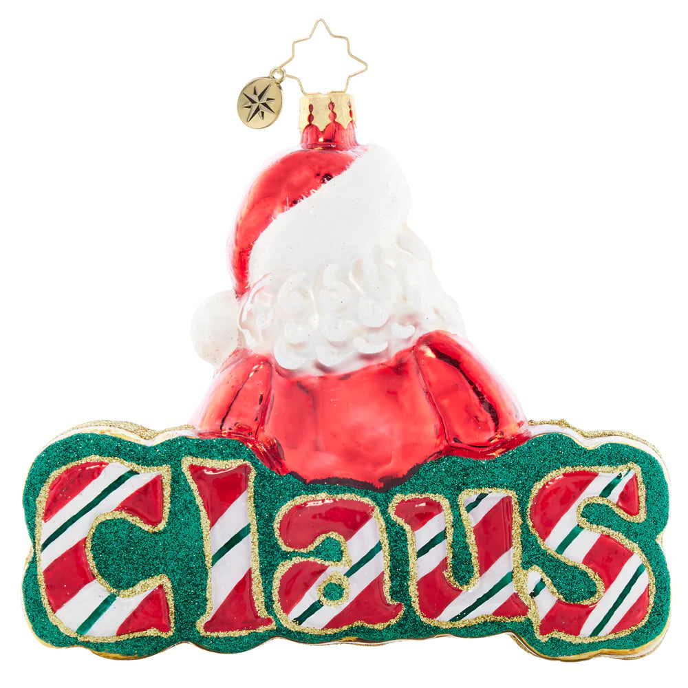 Christopher Radko What's in a Name Santa