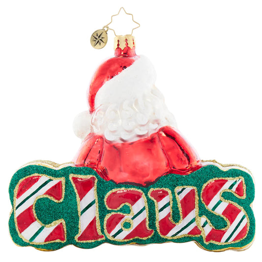 Christopher Radko What's in a Name Santa