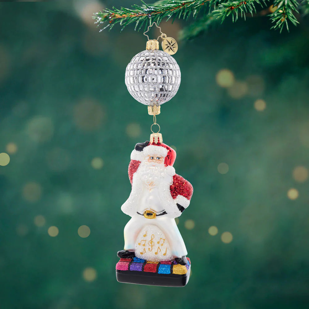 Christopher Radko Dancing Disco Claus Ornament