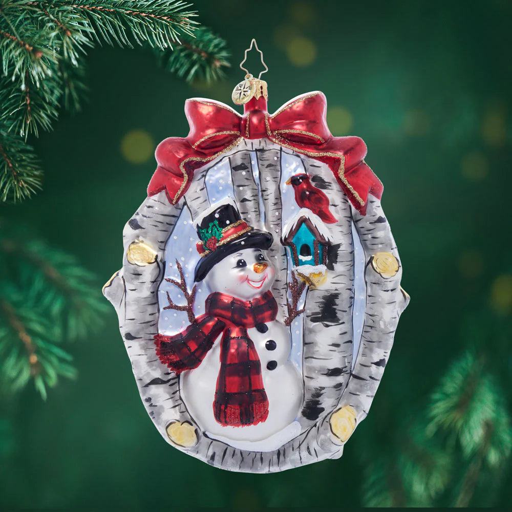 Christopher Radko A Snowy Feathered Friend Ornament