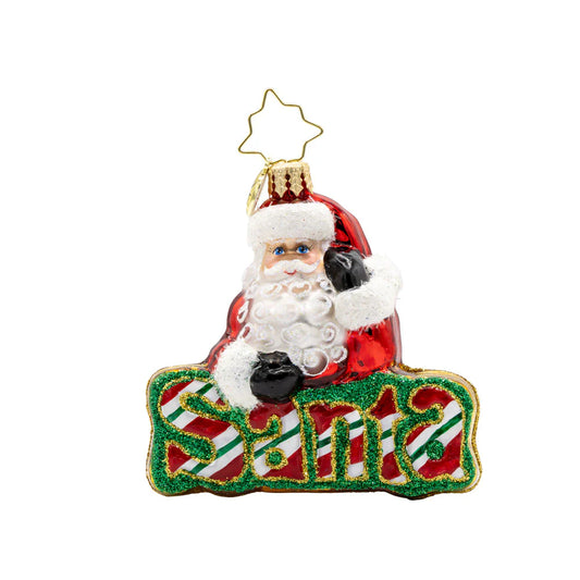 What's in a Name Santa Gem Ornament