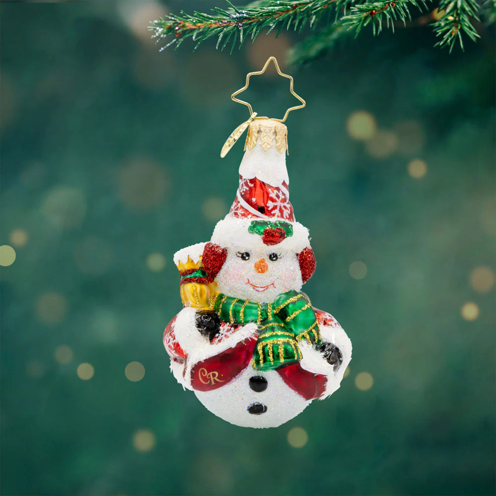 Swept Up Snowman Ornament