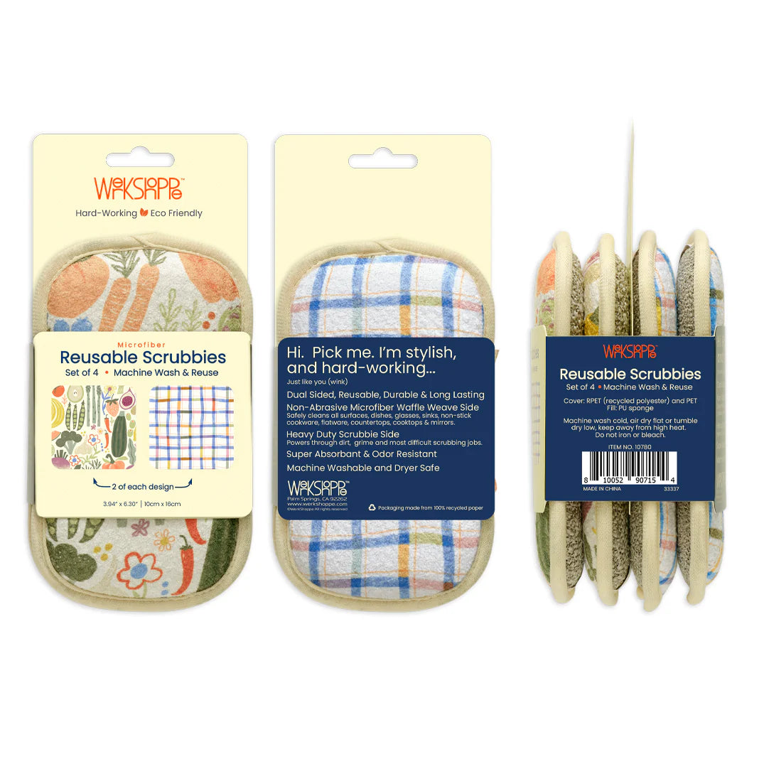 Farm Stand Microfiber Scrubbies Set of 4