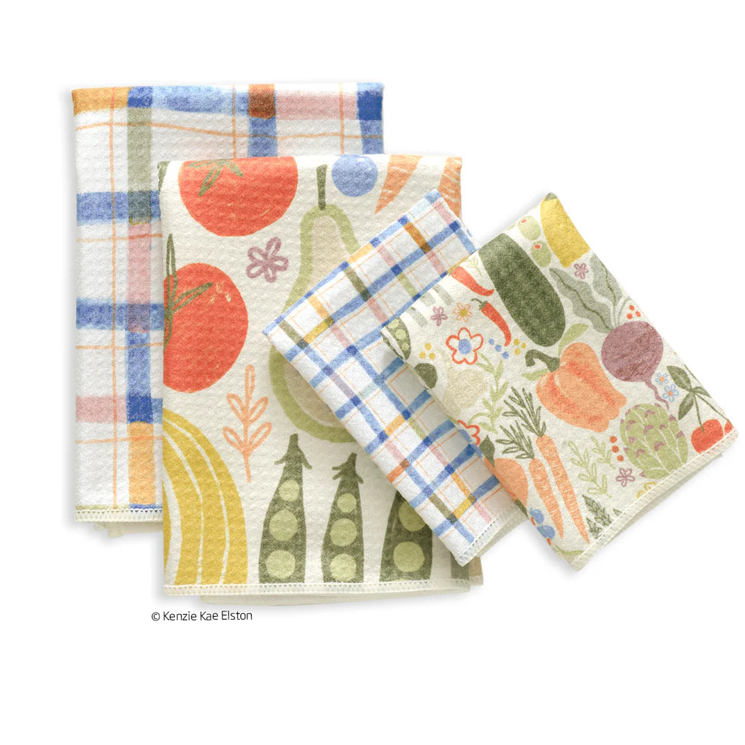 Farm Stand Microfiber All Purpose Towels Set/4