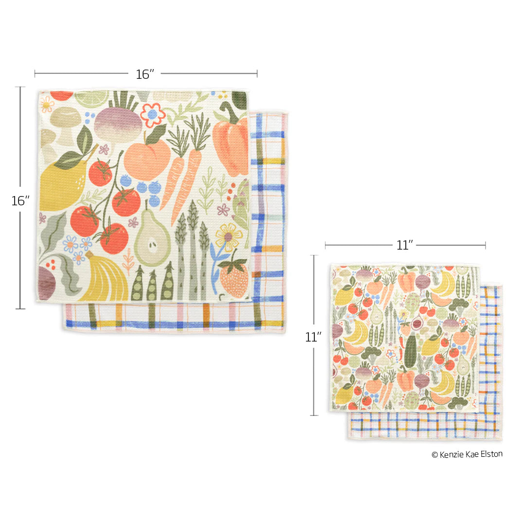 Farm Stand Microfiber All Purpose Towels Set/4