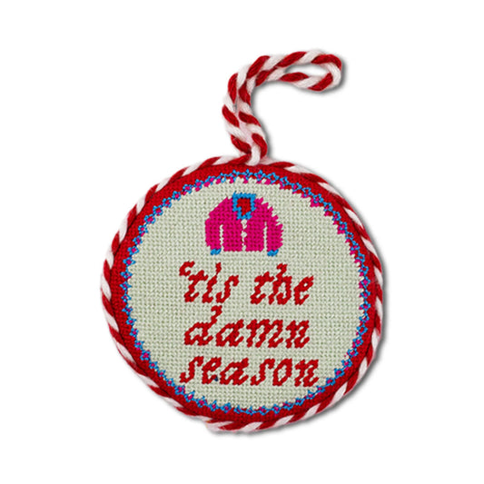 Needlepoint Ornament- Tis The Damn Season
