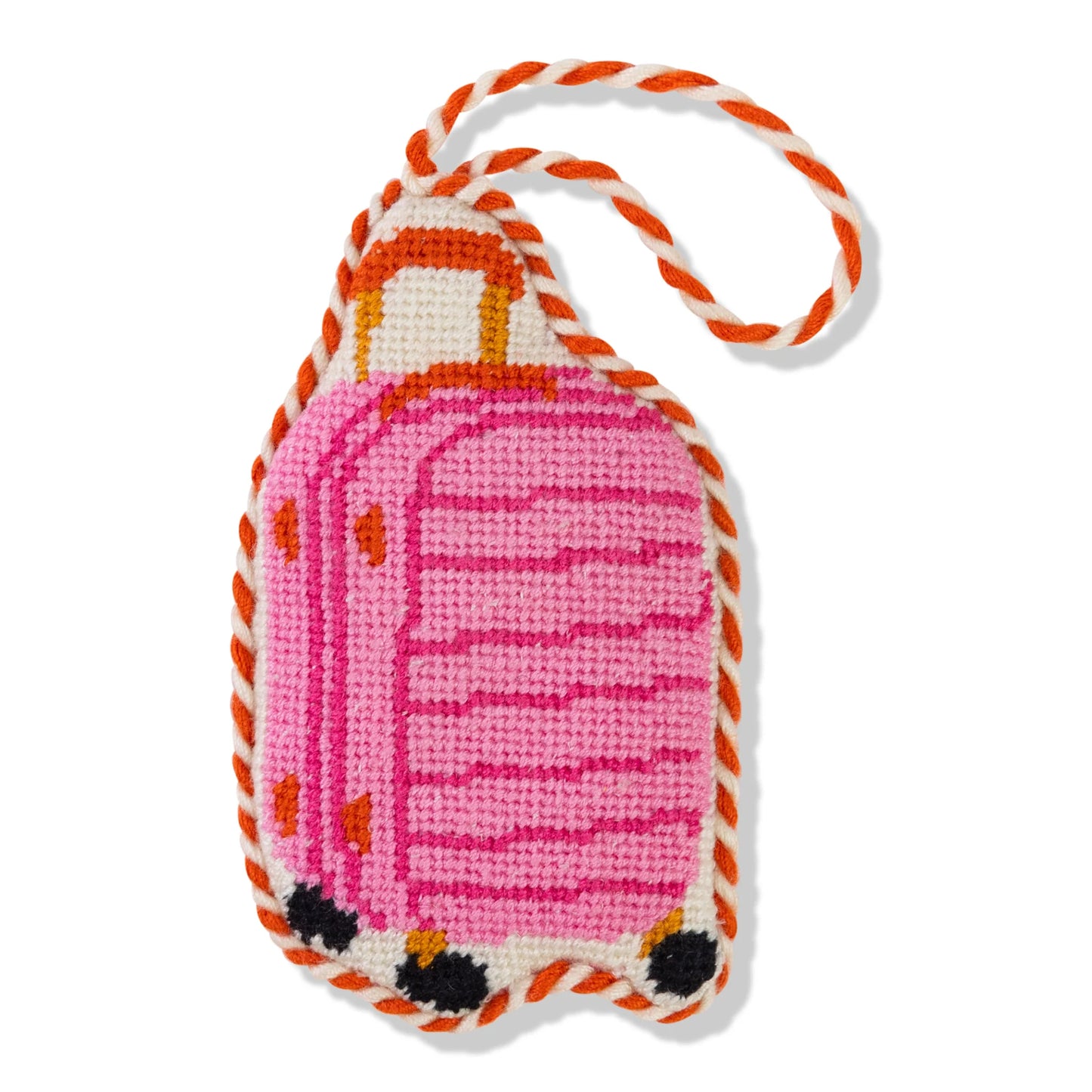 Needlepoint Icon Ornament- Suitcase