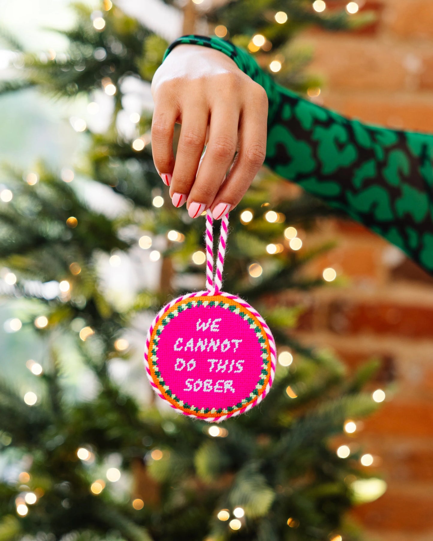 Needlepoint Ornament- Sober