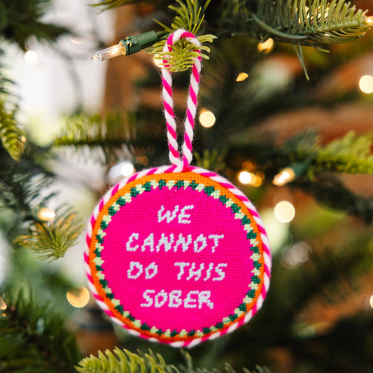 Needlepoint Ornament- Sober