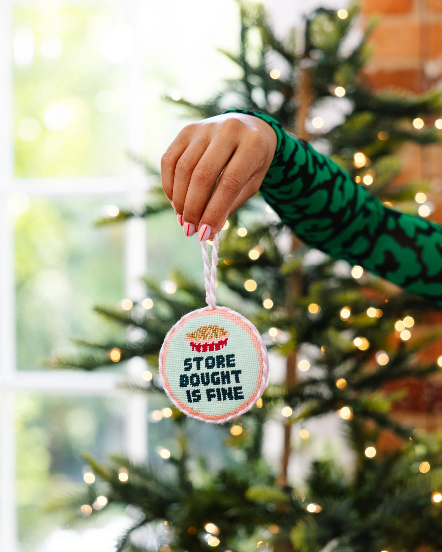 Needlepoint Ornament- Store Bought