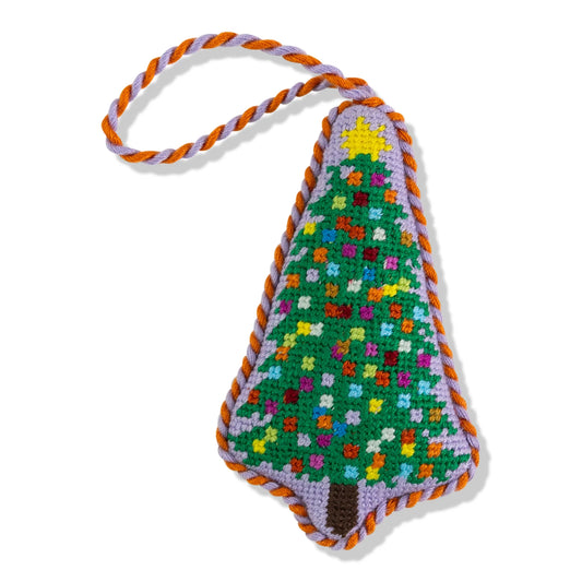 Needlepoint Icon Ornament- Christmas Tree