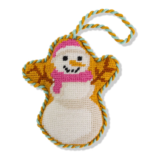 Needlepoint Icon Ornament- Snowman