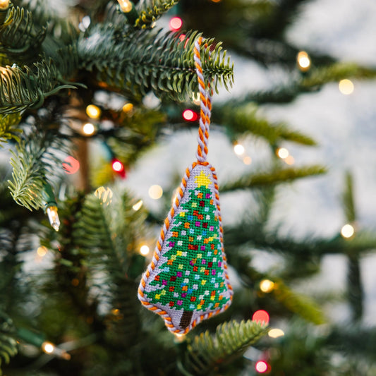 Needlepoint Icon Ornament- Christmas Tree
