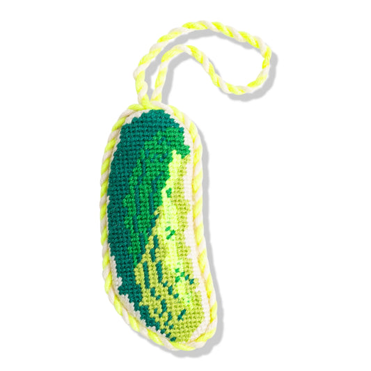 Needlepoint Icon Ornament- Pickle