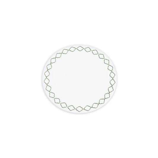 Vida Round Embroidered Quatrefoil Placemats