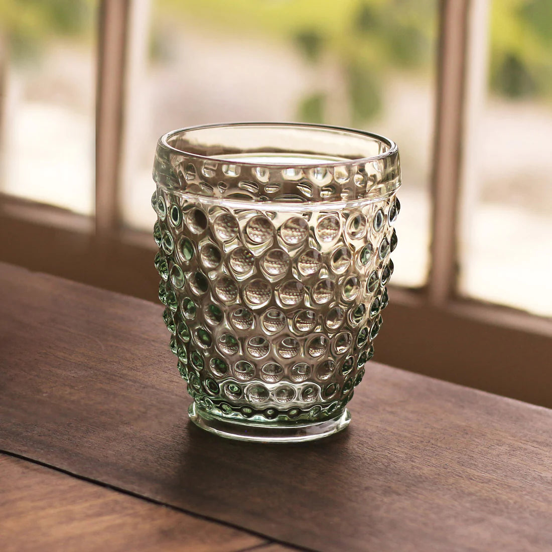 Glass Hobnail Double Old Fashioned Set of 4