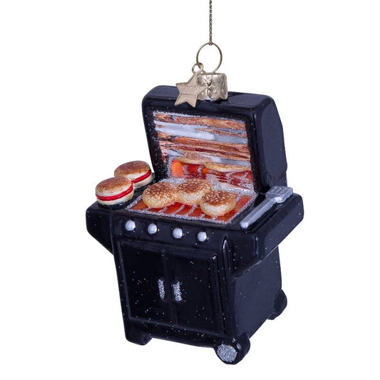 Black Modern BBQ Ornament