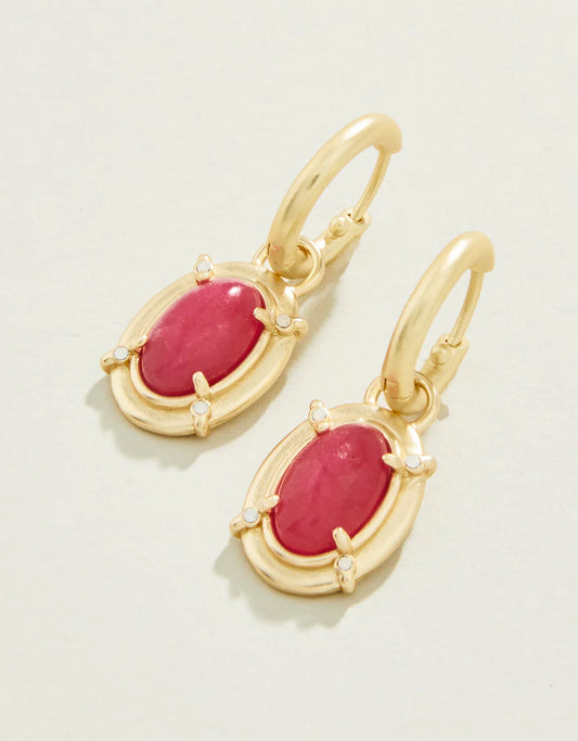 Greta Convertible Hoop Earrings Pink
