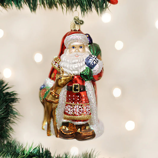 Old World Christmas Nordic Santa glass Christmas Ornament