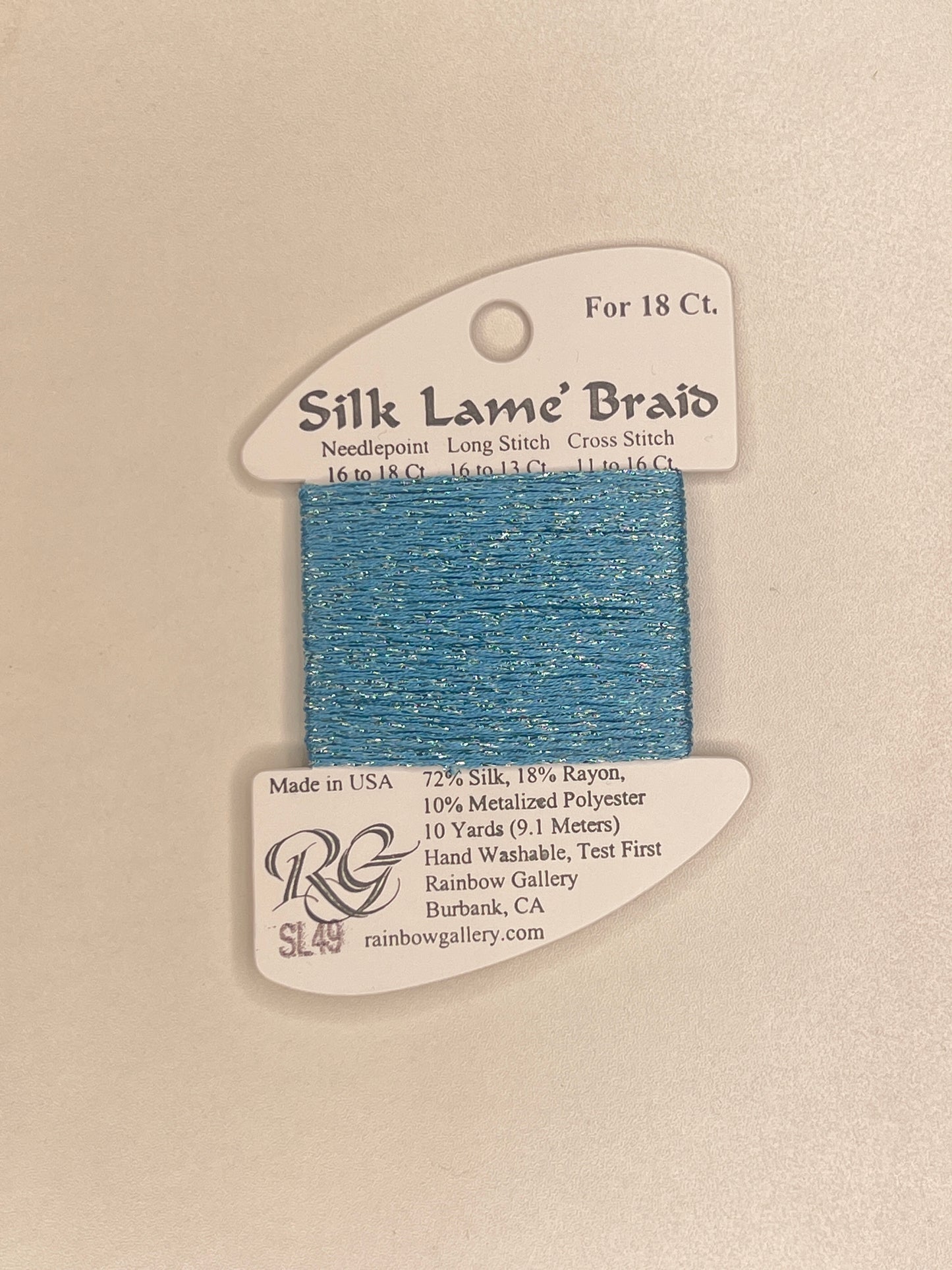 Silk Lamé Braid Card