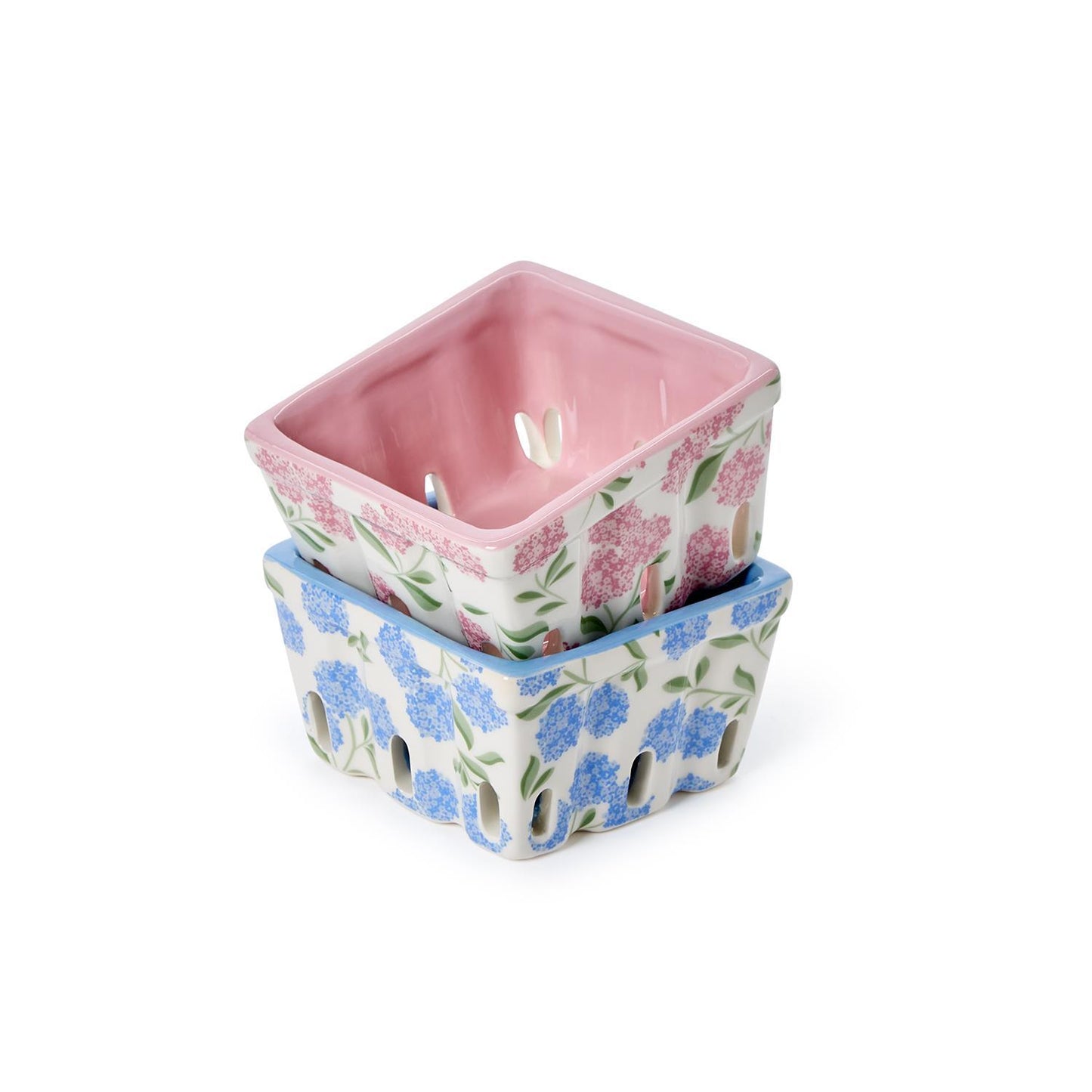 Hydrangea Glass Berry Crate