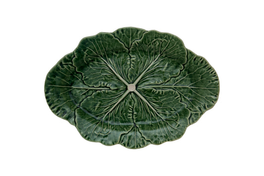 Green Cabbage Small Oval Platter 15"