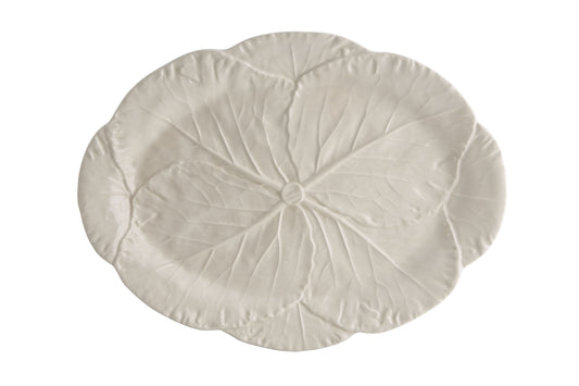 Beige Cabbage 17" Oval Platter