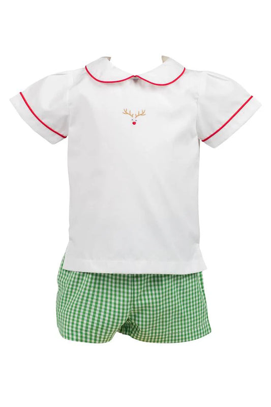 The Proper Peony Christmas boy short set