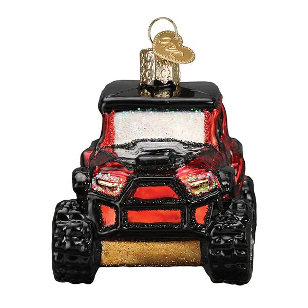Old World Christmas Side by Side ATV glass ornament