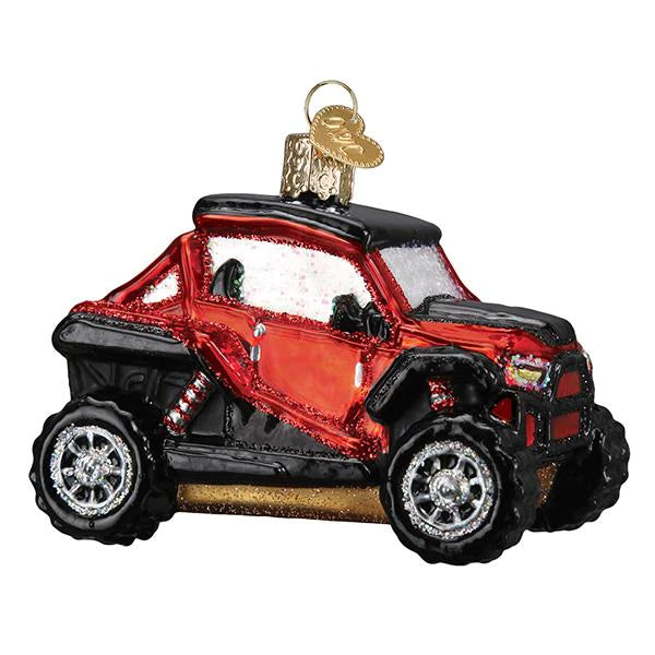 Old World Christmas Side by Side ATV glass ornament