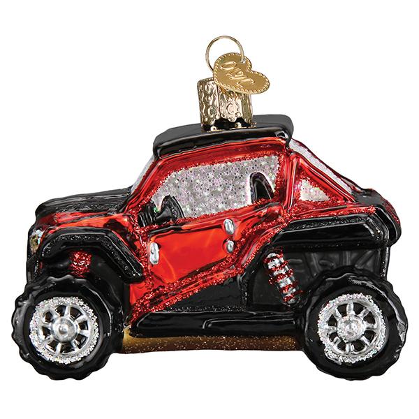 Old World Christmas Side by Side ATV glass ornament