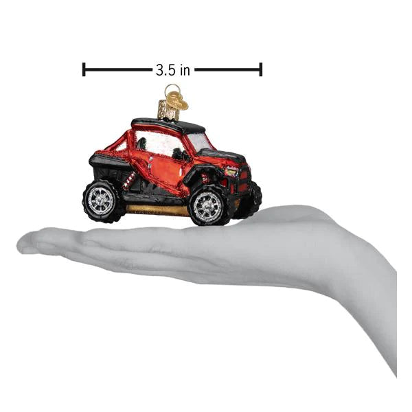 Old World Christmas Side by Side ATV glass ornament