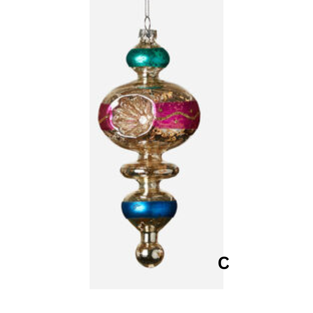Reflector Finial Ornaments