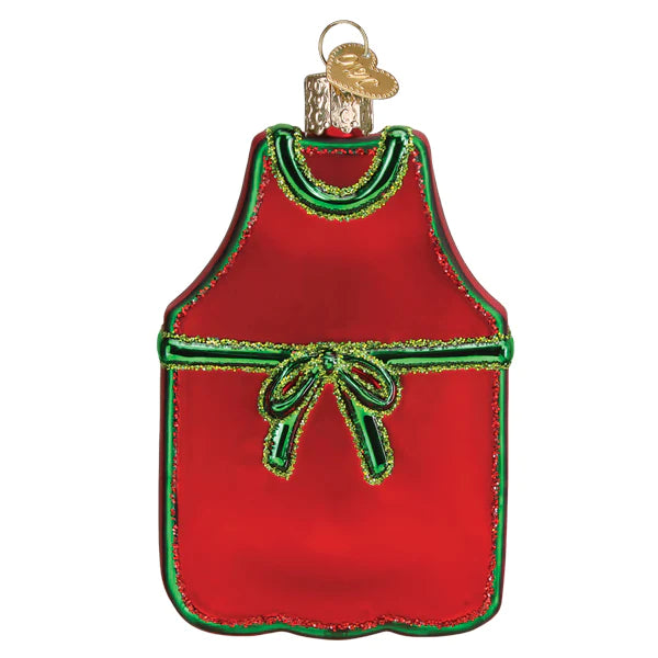 Old World Christmas BBQ Apron BBQ boss ornament