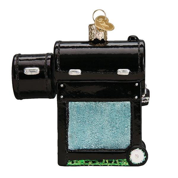 Old World Christmas BBQ Smoker glass ornament