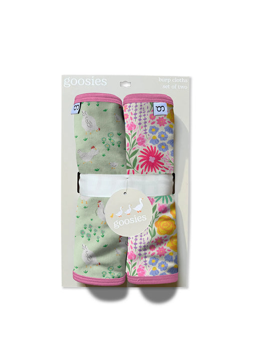 Spring Chickens Burp Cloth Set