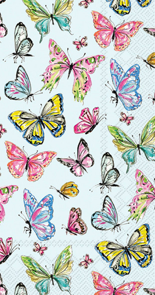 Boston International Butterfly Medley paper guest towel napkins