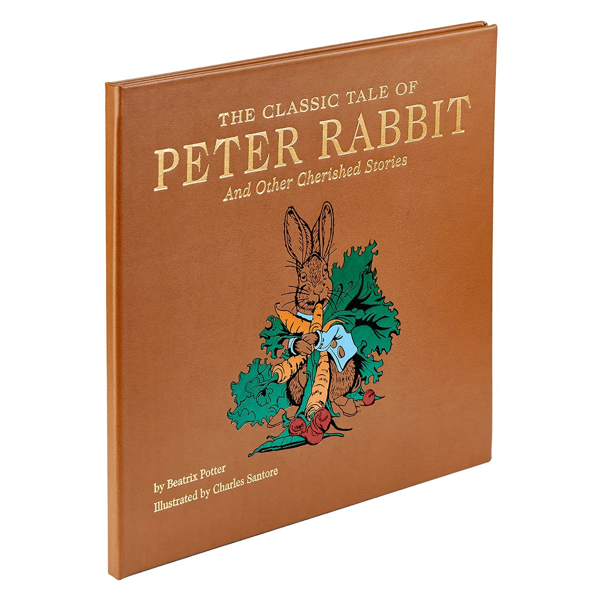 The Classic Tale of Peter Rabbit - Tan Leather Book