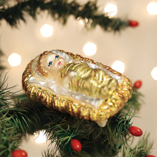 Baby Jesus In Manger Clip Ornament