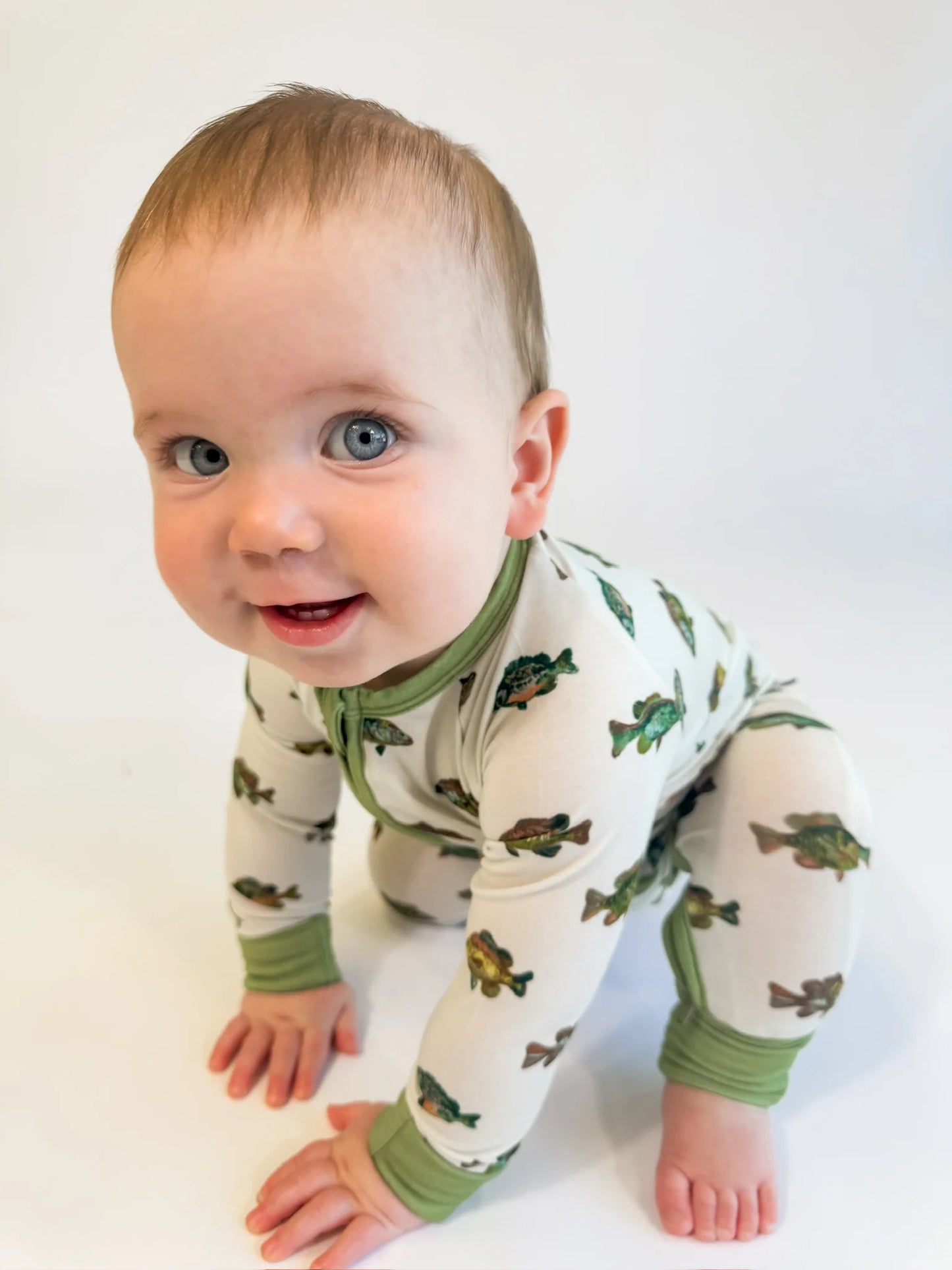 Long Sleeve Zip PJ - Lake Fish